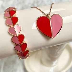 Kate Spade heritage heart necklace and bracelet
